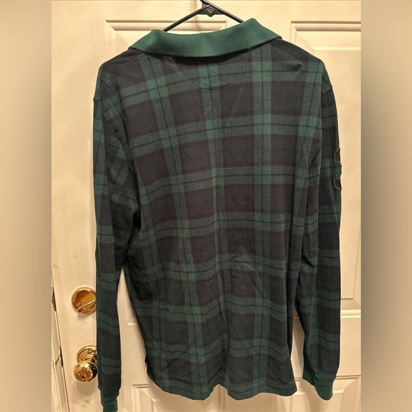 Polo Ralph Lauren Men’s Size L Green & Blue Plaid Long Sleeve Shirt - Picture 2 of 4